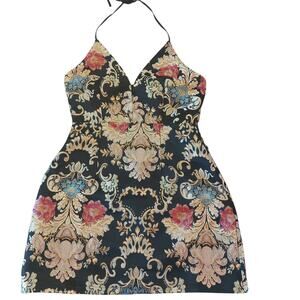 L'Atiste by Amy Mini Dress Size Med Embroidered Black Whimsygoth Wedding Guest